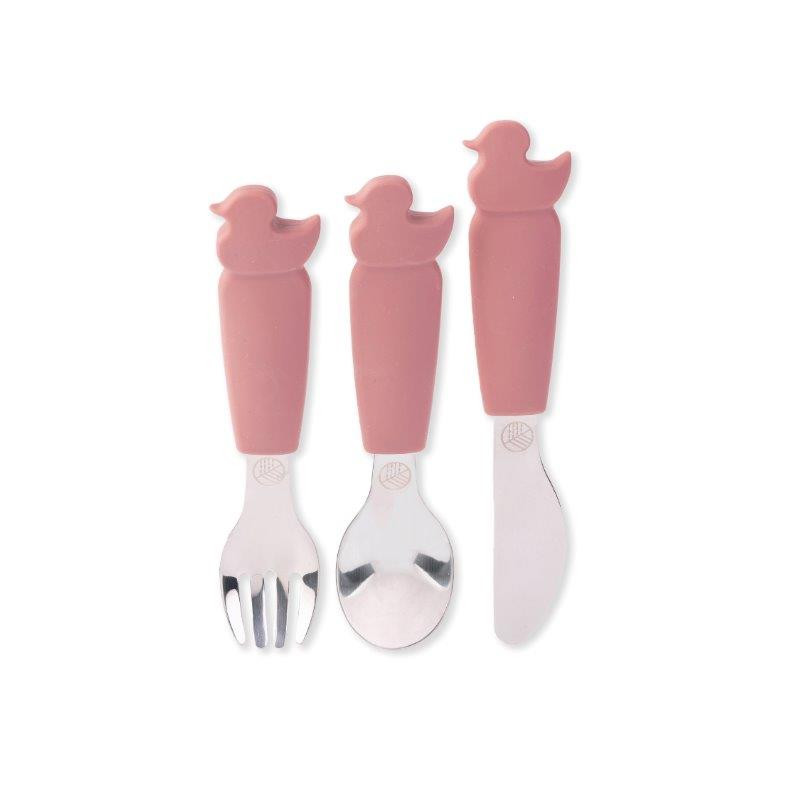 ECORASCALS ROSE duck cutlery set
