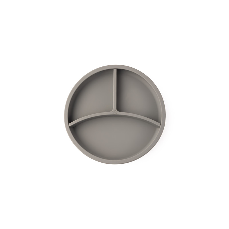 ECORASCALS Miseczka trójdzielna silikonowa SILVER