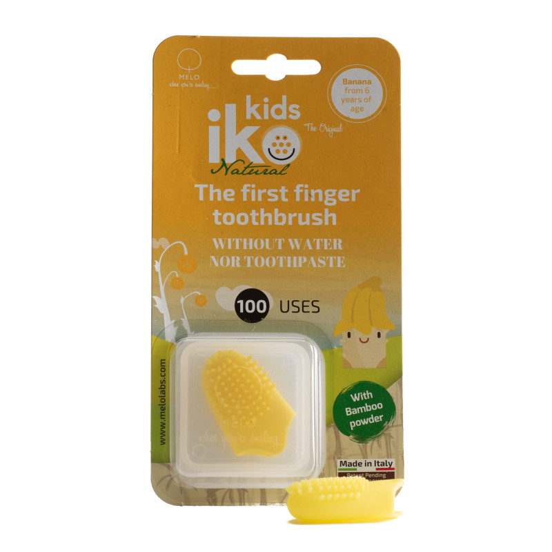 IKO KIDS Natural banana finger brush