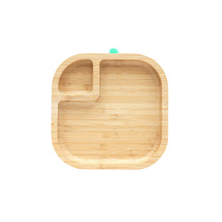 ECORASCALS Bambusový talíř baby green square