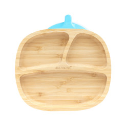 ECORASCALS Three-section bowl Bamboo blue