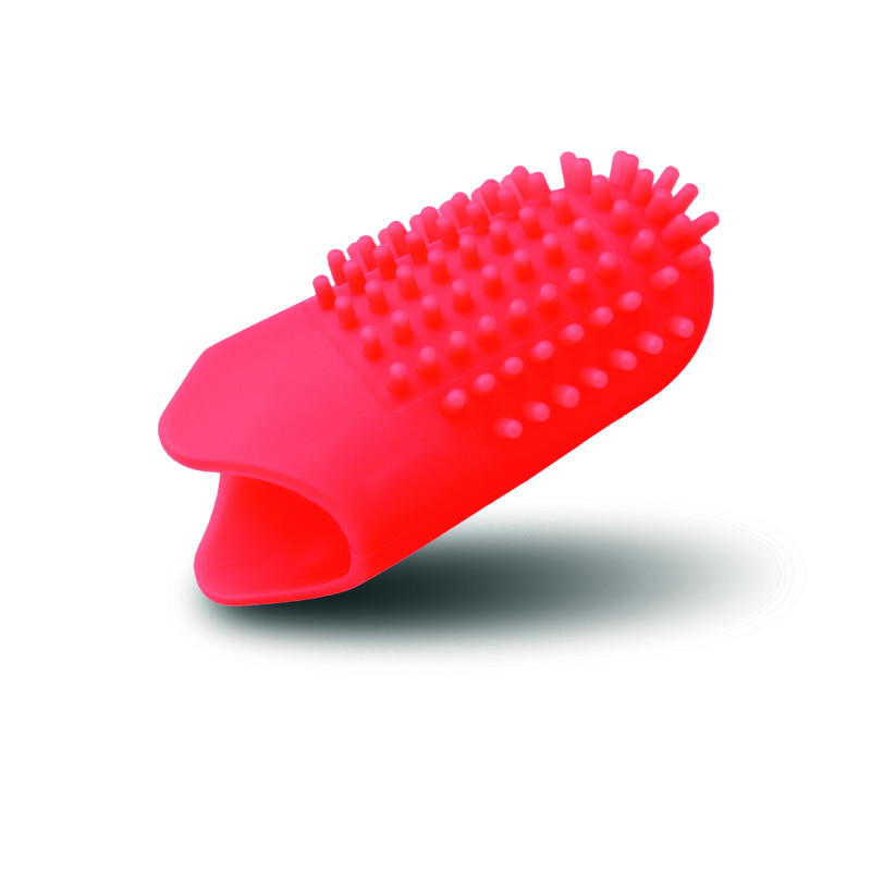 IKO KIDS BIO szczoteczka na palec czerwony grejfrut