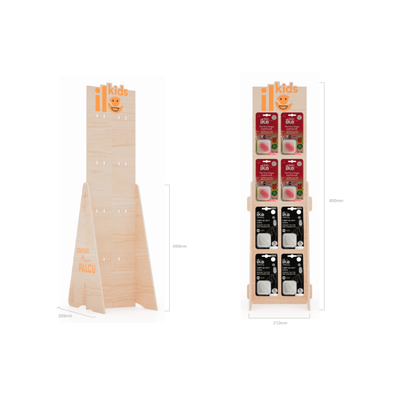 Stojak naladowy IKO wykonany ze sklejki