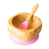 ECORASCALS Bamboo bowl deep pink with pr