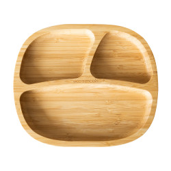 ECORASCALS Three-section bowl Bamboo orange