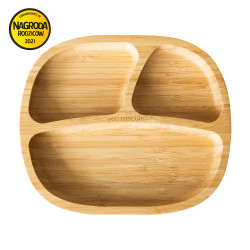 ECORASCALS Three-section bowl Bamboo orange