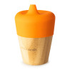 ECORASCALS Bambusový hrnek o objemu 190 ml s oranžovou výlevkou
