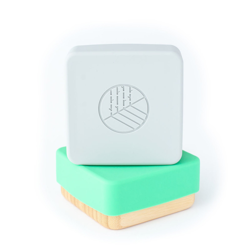 ECORASCALS Bambusové nádoby na občerstvenie 2 ks sivozelené