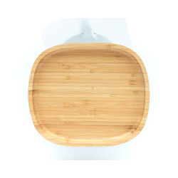 ECORASCALS Klasický talíř bambusově šedý s p