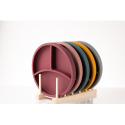 ECORASCALS Miseczka trójdzielna silikonowa  ROSE z