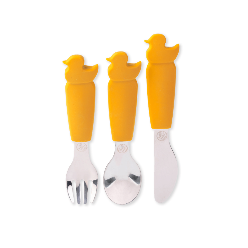 Sada příborů kachna ECORASCALS MUSTARD