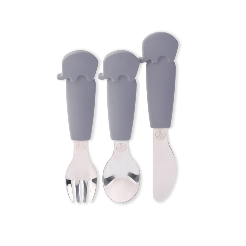 ECORASCALS SILVER elephant cutlery set