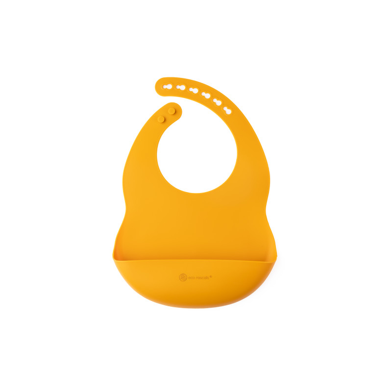 ECORASCALS MUSTARD silikónový podbradník