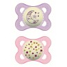 MAM BABY Smoczek uspokajający Orginal Girl Silky Night  2-6 m 2 szt
