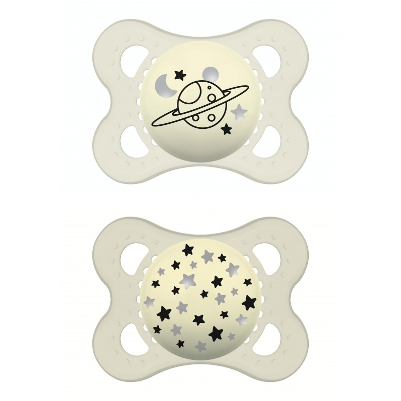 MAM BABY Smoczek uspokajający Orginal Silky Night  2-6 m 2 szt