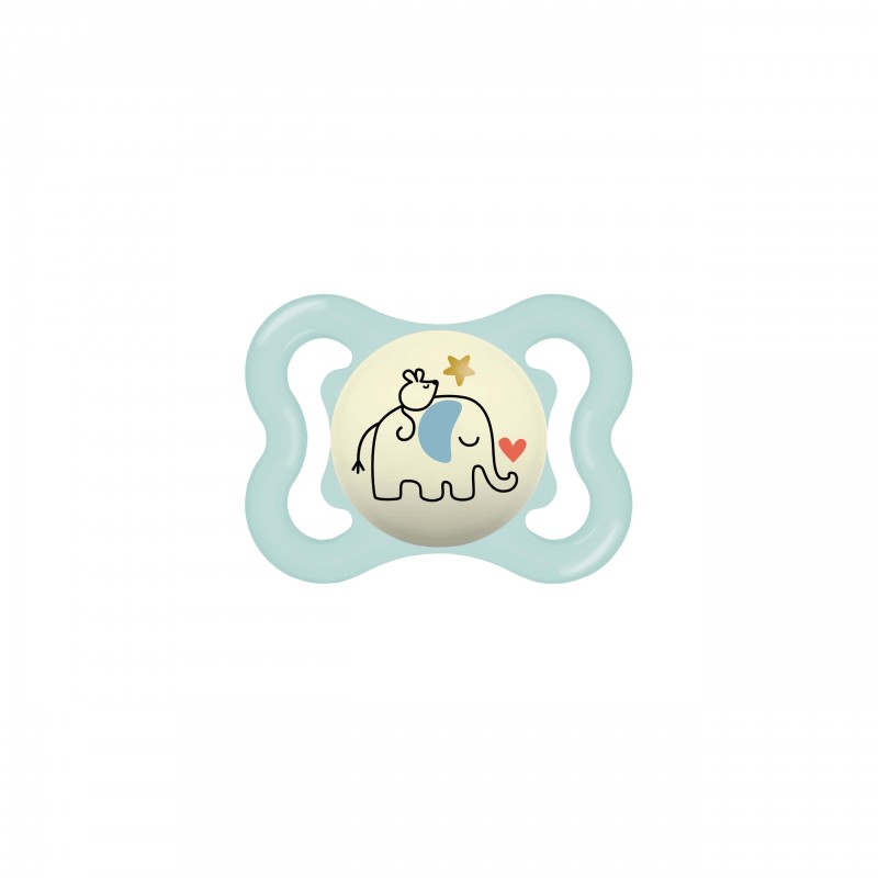 MAM BABY Smoczek uspokajający SUPRIM Silky Night 0+ niebies